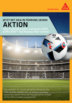 JETZT MIT SIKA IN F&Uuml;HRUNG GEHEN! Sika Produkte kaufen und