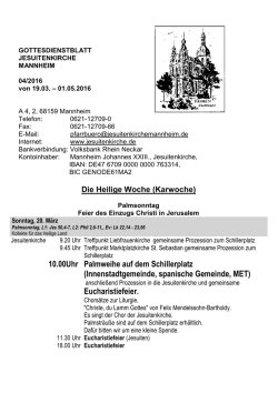 Gottesdienste - Jesuitenkirche