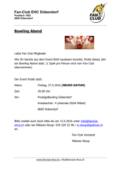 Fan-Club EHC Dübendorf Bowling Abend