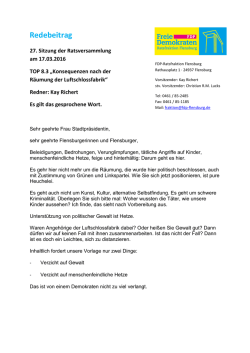 Redebeitrag - FDP Flensburg