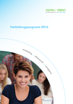 Fortbildungsprogramm 2016 - noma-med