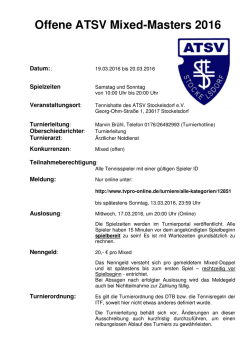 Offene ATSV Mixed-Masters 2016 - ATSV Stockelsdorf von 1894 eV