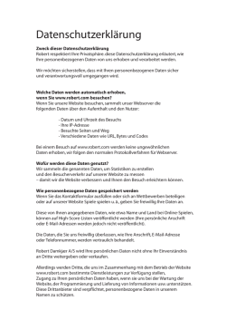 Datenschutzerklärung