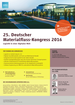 25. Deutscher Materialfluss-Kongress 2016