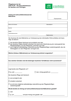 Pflegekasse bei der AOK PLUS – Die Gesundheitskasse für