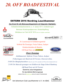 20. off roadfestival - 4x4 Adventure Club Lauchhammer e.V. im ADAC