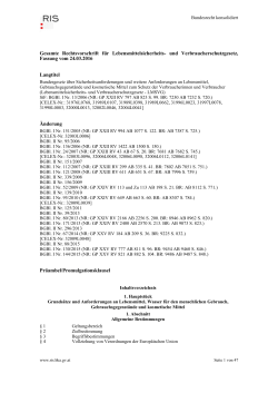 und Verbraucherschutzgesetz, Fassung vom 22.03.2016