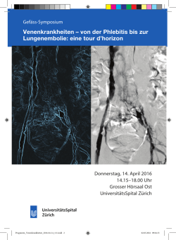 Venenkrankheiten – von der Phlebitis bis zur Lungenembolie: eine