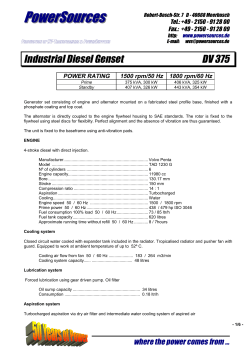 Industrial Diesel Genset DV 375