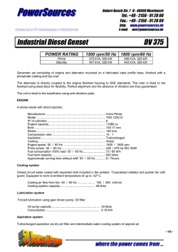 Industrial Diesel Genset DV 375