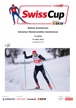 Rangliste - Swiss-Ski