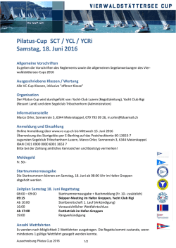 Pilatus-Cup SCT / YCL / YCRi Samstag, 18. Juni 2016