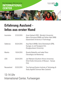 Erfahrung Ausland - Infos aus erster Hand