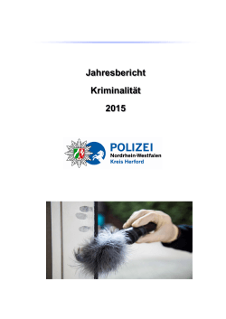 Jahresbericht Kriminalität 2015