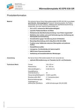 W&auml;rmed&auml;mmplatte K5 EPS 030 GR - Sarna