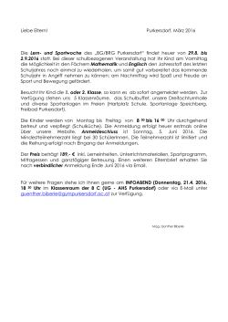 Liebe Eltern - BG|BRG Purkersdorf