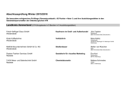 Liste der Berufsbesten Winter 2015/2016