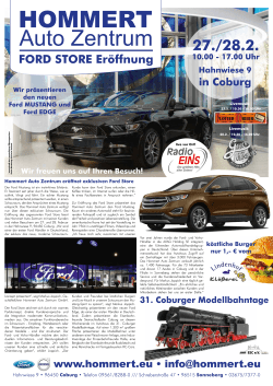 Hommert Auto Zentrum eröffnet exklusiven Ford Store