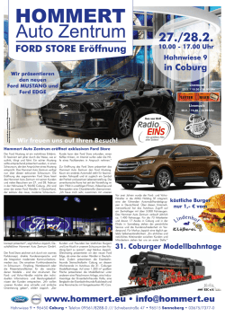 Hommert Auto Zentrum er&ouml;ffnet exklusiven Ford Store