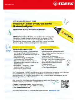 Inhouse-SAP-Berater (m/w) f&uuml;r den Bereich