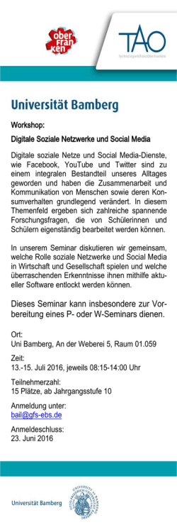 Digitale Soziale Netzwerke und Social Media