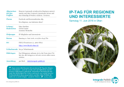 IP-Tag f&uuml;r Regionen und Interessierte