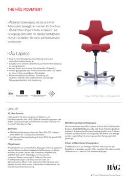 H&Aring;G Capisco Produktdatenblatt