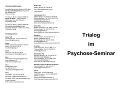 Trialog im Psychose-Seminar - Integrierte Psychiatrie Winterthur