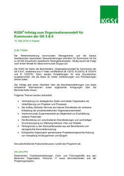 Infotag zum Organisationsmodell f&uuml;r Kommunen der GK 5 & 6