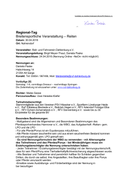 Ausschreibung - Reit- und Fahrverein Dahlenburg eV
