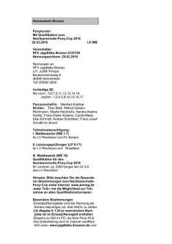 Hamminkeln-Brünen Ponyturnier Mit Qualifikation zum