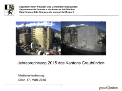 Die Ergebnisse der Jahresrechnung 2015