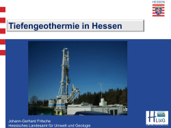 Dr. Fritsche: Geothermie