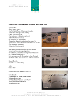 Stereo-Radio & iPod-Musiksystem „iSongbook“ weiss / silber, Tivoli