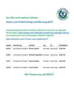 Wir freuen uns auf dich!!!