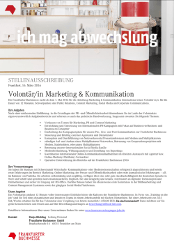 Volontär/in Marketing & Kommunikation