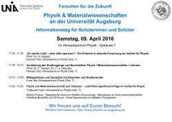 Infos - Institut f&uuml;r Physik
