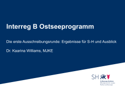 Interreg B Ostseeprogramm - Landesportal Schleswig Holstein