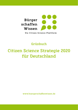 Citizen Science Strategie 2020 für Deutschland