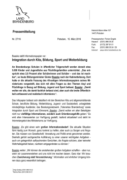 Integration durch Kita, Bildung, Sport und Weiterbildung