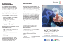 Faltblatt zum Förderwettbewerb Forschungsinfrastrukturen