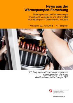 Flyer und Programm - Fachvereinigung Wärmepumpen Schweiz FWS