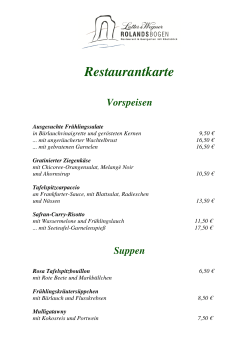 Speisekarte Restaurant (PDF-Format)