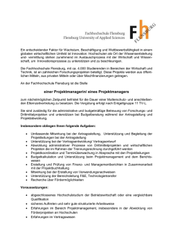 Projektmanager/in Technologietransfer