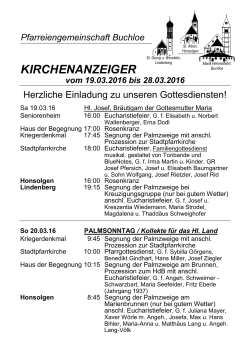 kirchenanzeiger - Pfarreiengemeinschaft