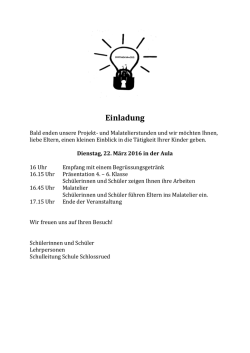 Einladung - Schule Schlossrued