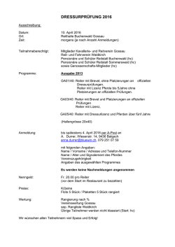 dressurpr&uuml;fung 2016
