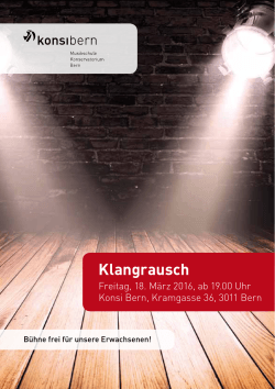 Klangrausch - Musikschule Konservatorium Bern
