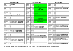 Januar 2016 Februar 2016 M&auml;rz 2016