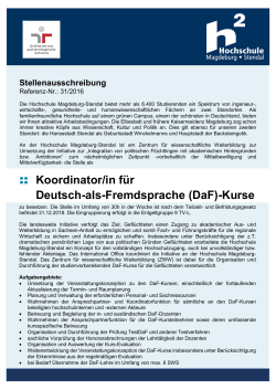 :: Koordinator/in für Deutsch-als-Fremdsprache (DaF)